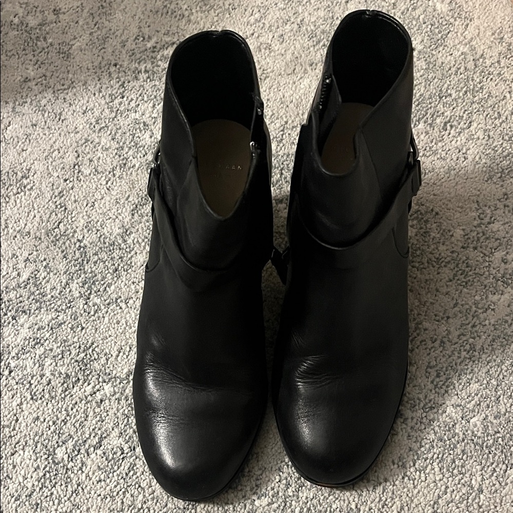 Cole Haan Black Leather Ankle Booties
